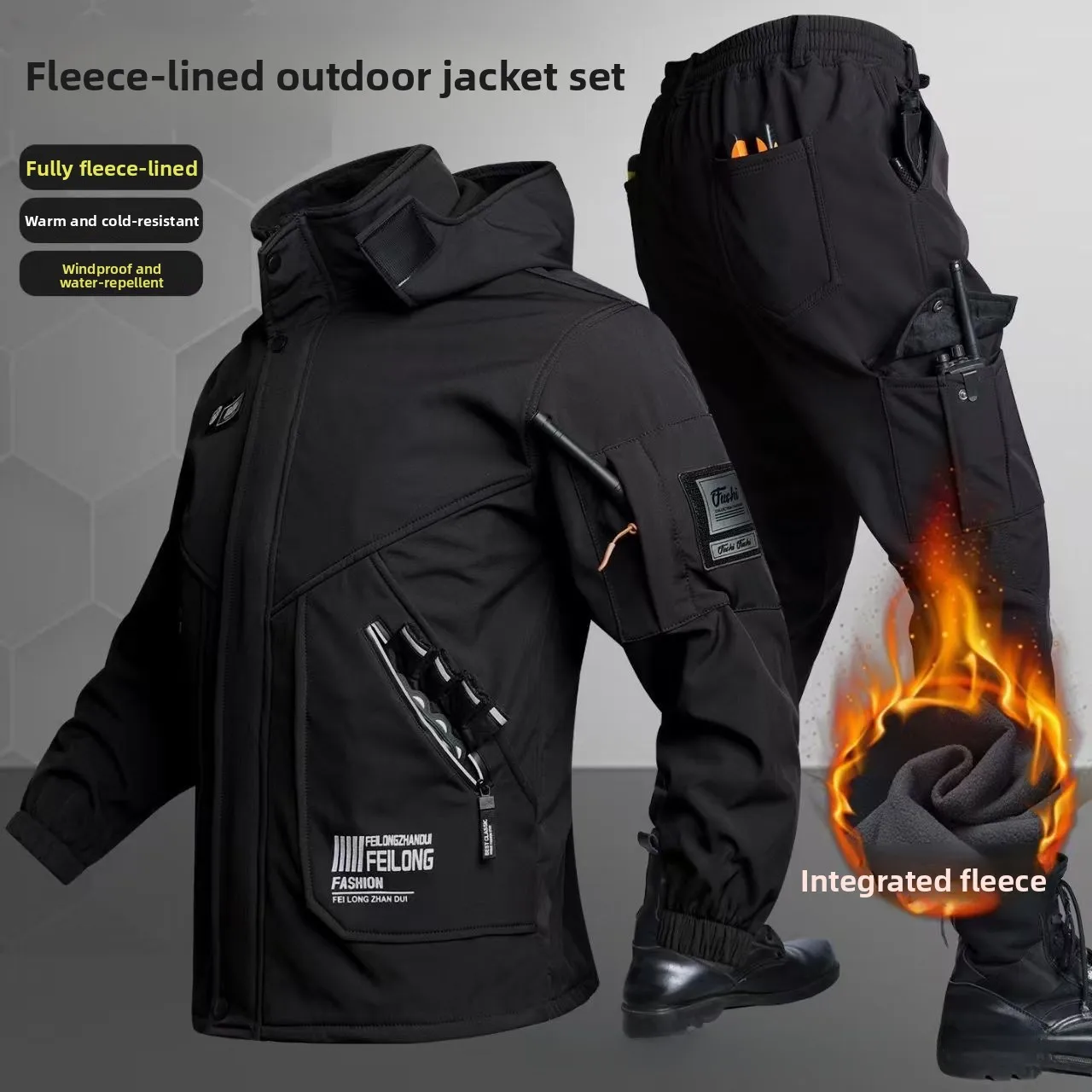 Winter Clothing Pk - Kalınlaştırılmış Polar Kumaşlı, Sonbahar-Kışlık, Dış Mekan